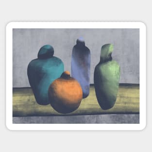 Vases Abstract Still Life Modern Art Sticker